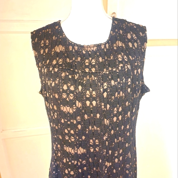 S.L. Fashions Women's Lace Accented Sleeveless Dress 👗 - Picture 3 of 11